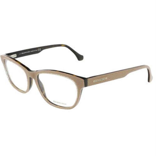 Balenciaga BA5037 074 Brown Rectangle 55-17-140mm Full Rim Women`s Eyeglasses