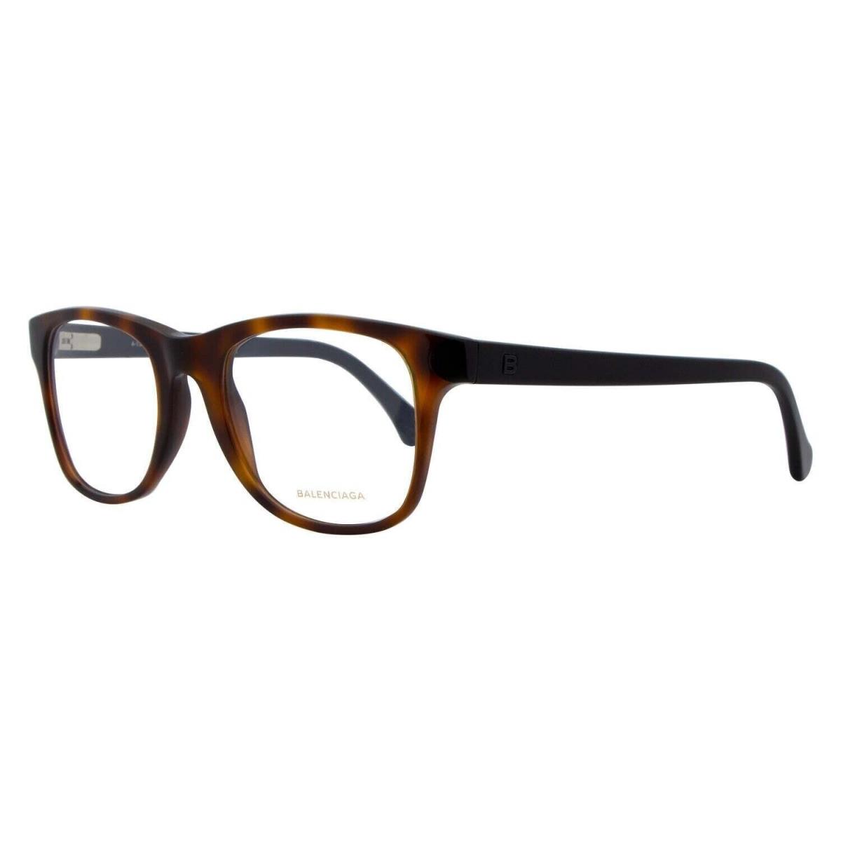 Balenciaga BA5034 052 Dark Havana Square 52-21-140mm Full Rim Women`s Eyeglasses