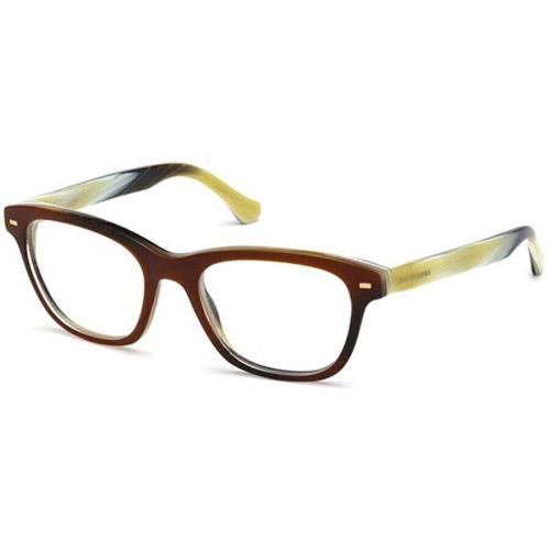 Balenciaga BA5011 050 Havana/green Marble Square 52-19-140mm Full Rim Eyeglasses