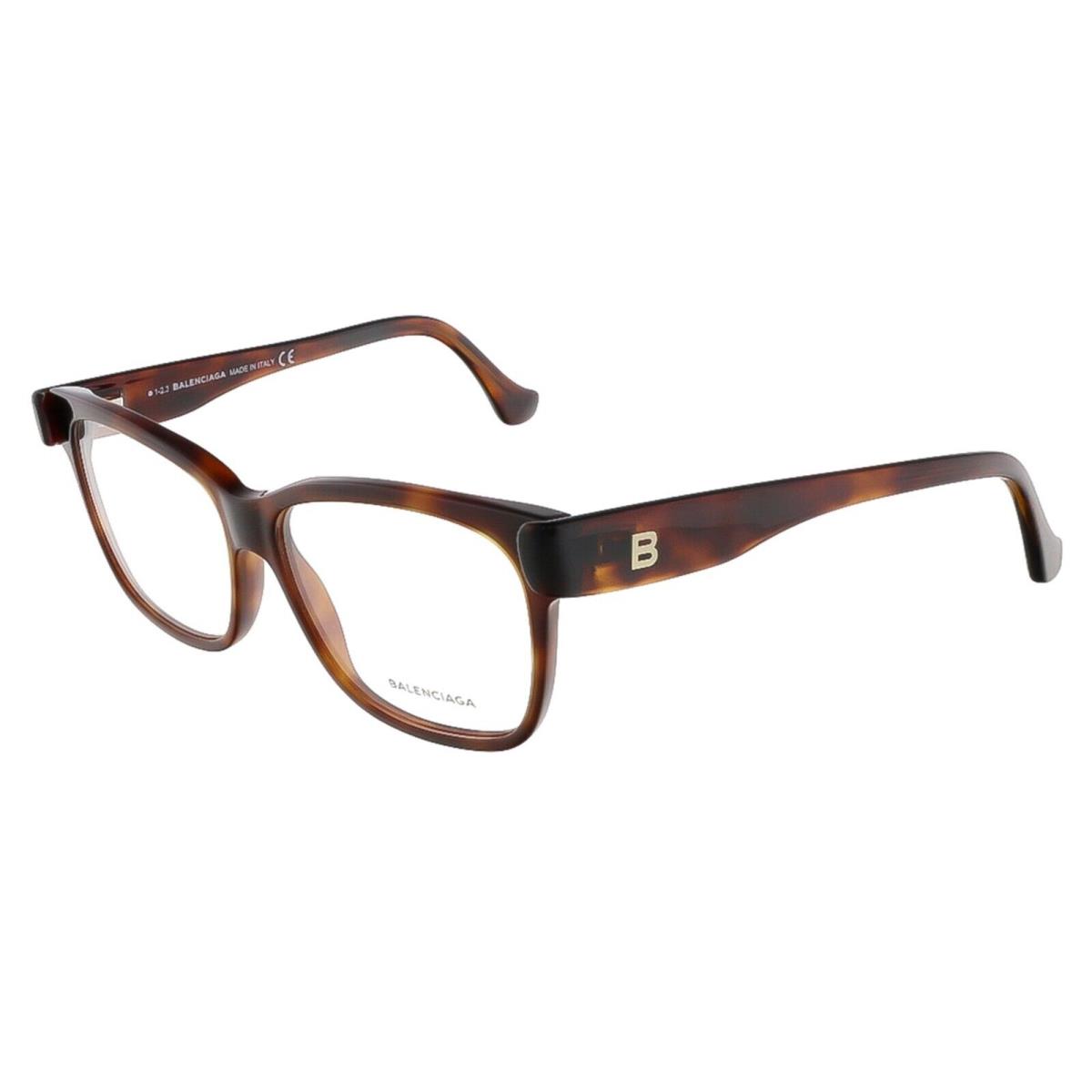 Balenciaga BA5003 052 Dark Havana Square 53-13-140mm Full Rim Women`s Eyeglasses