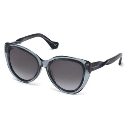 Balenciaga BA26 92W Transparent Gray Cat Eye Gray Gradient Women`s Sunglasses