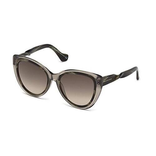 Balenciaga BA26 20K Gray Cat Eye Gray Gradient 54-18-140mm Women`s Sunglasses