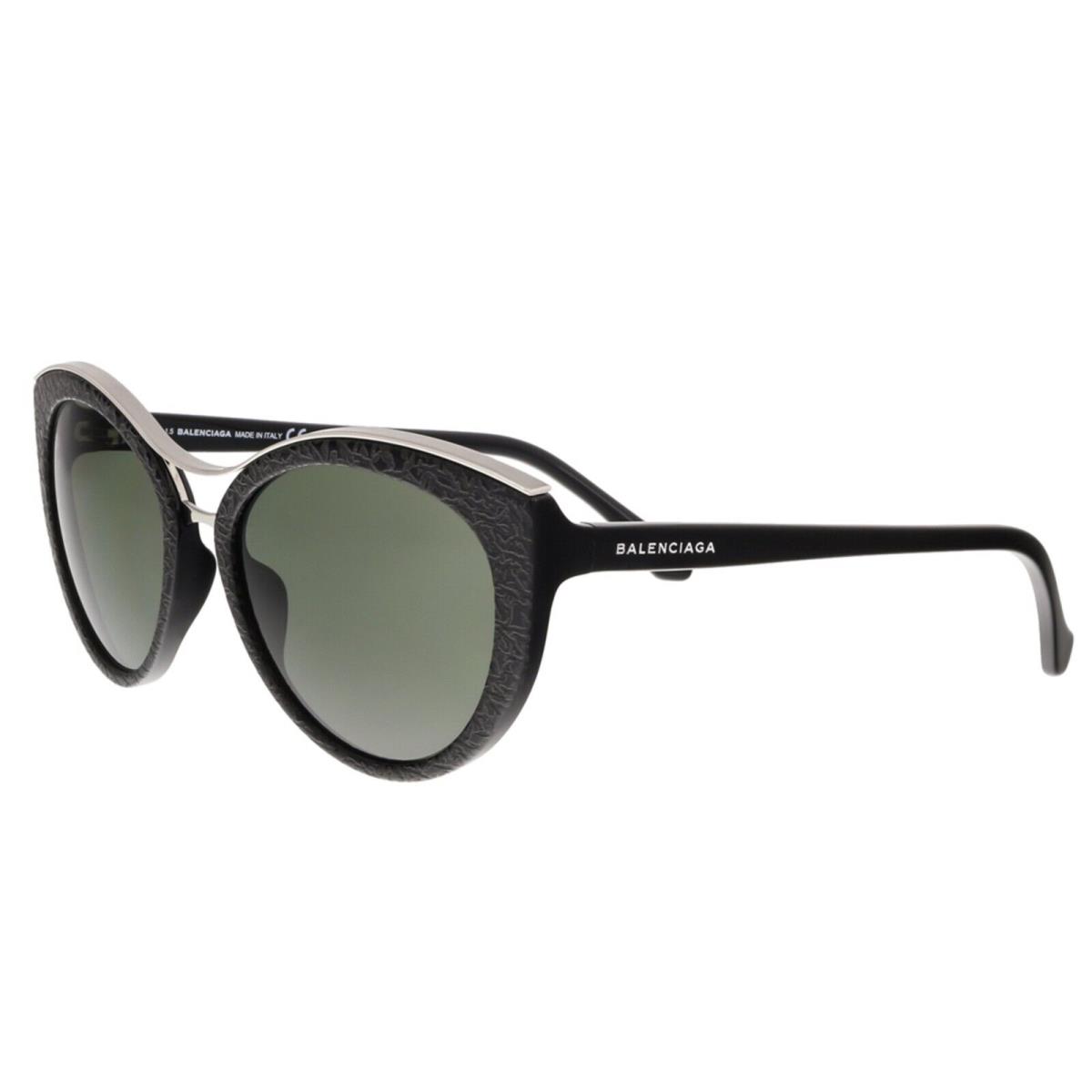 Balenciaga BA33 01N Black Cat Eye Green Gradient 57-18-135mm Women`s Sunglasses