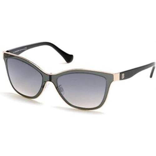 Balenciaga BA0084 20C Gray Square Smoke Mirror 54-17-135mm Unisex Sunglasses