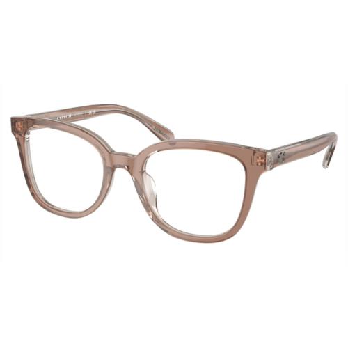 Coach HC6225U 5779 Eyeglasses Women`s Transparent Brown/grey Full Rim 52mm