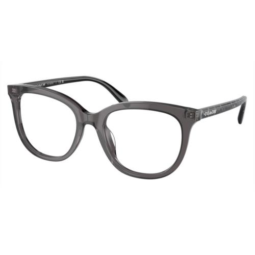 Coach HC6223U 5785 Eyeglasses Frame Women`s Transparent Grey Full Rim 51mm