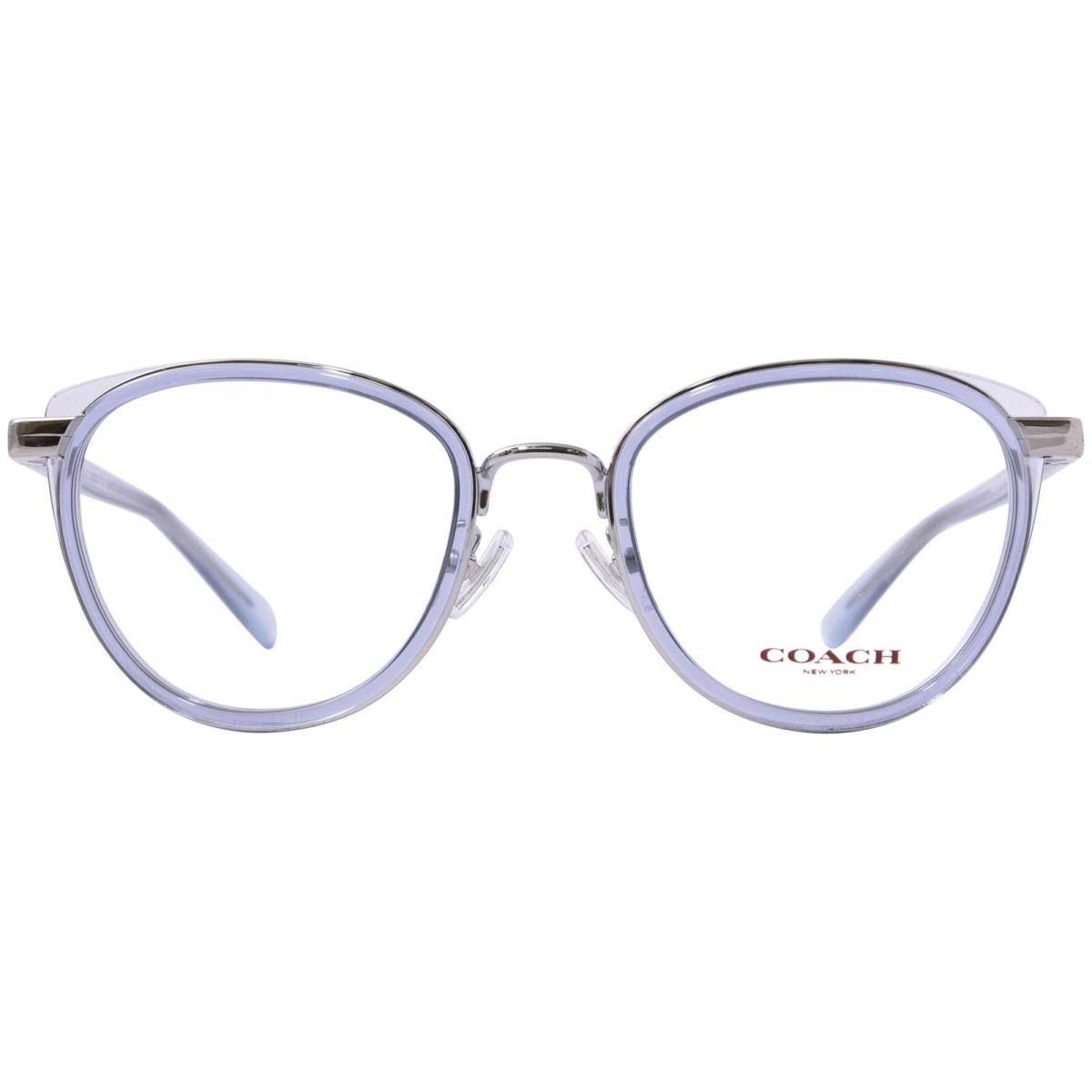 Coach HC5154 9433 Eyeglasses Women`s Silver/transparent Blue Full Rim 50mm