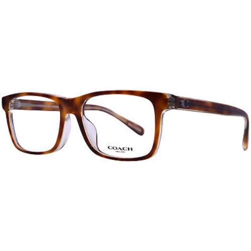 Coach HC6213U 5756 Eyeglasses Men`s Tortoise/transparent Beige Full Rim 55mm