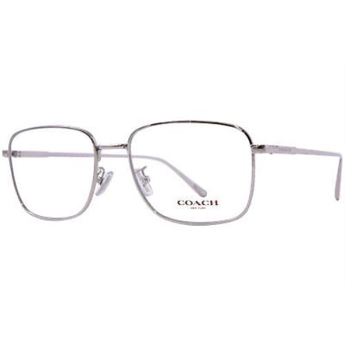 Coach HC5150T 9001 Titanium Eyeglasses Men`s Silver Full Rim Square Shape 55mm