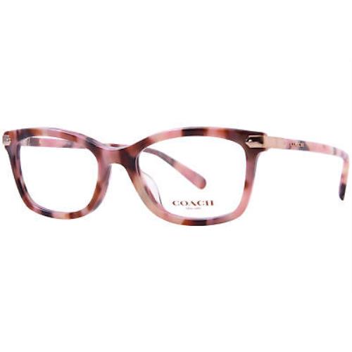 Coach HC6219U 5528 Eyeglasses Frame Women`s Rose Pearl Tortoise Full Rim 49mm