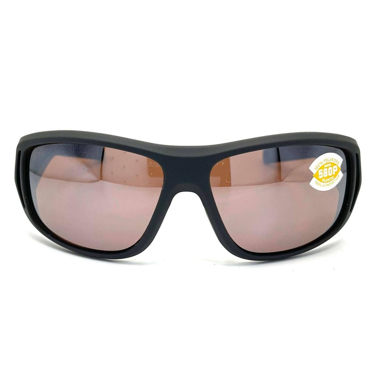 Costa Del Mar Montauk Sunglass Matte Black Ultra/copper Silver Mirror 580Plastic