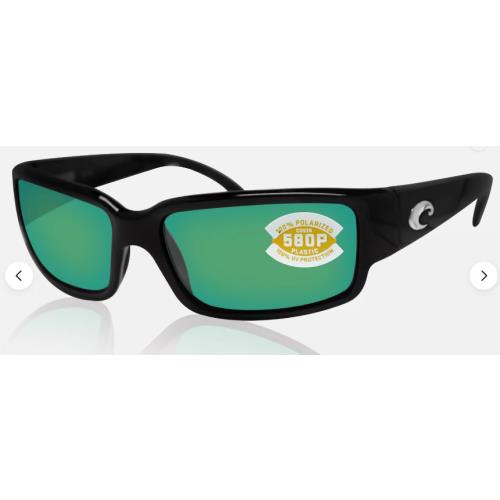 Costa Del Mar Caballito Black Frame Green Mirror 580P Plastic Polarized CL11OGMP