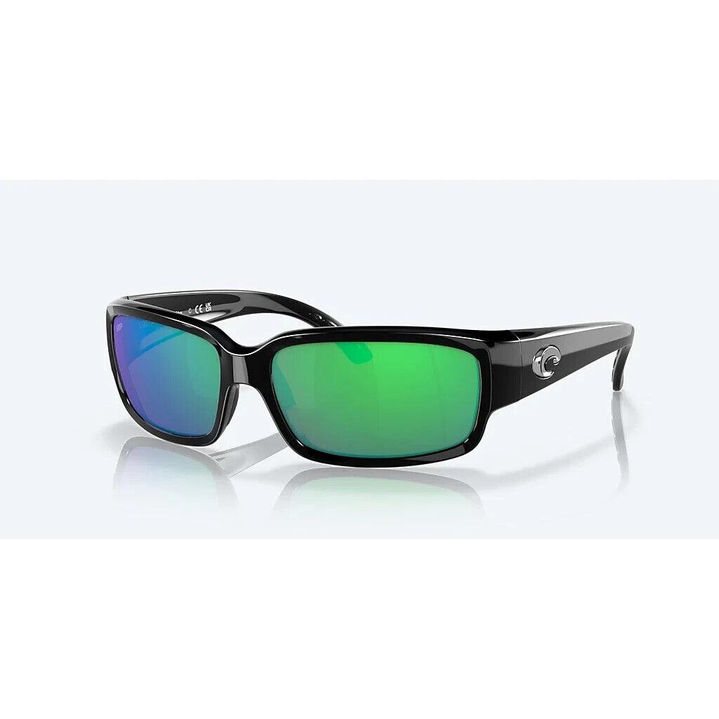 Costa Del Mar CL 11 Ogmp Caballito Sunglasses Shiny Black Green Mirror 580P 59mm