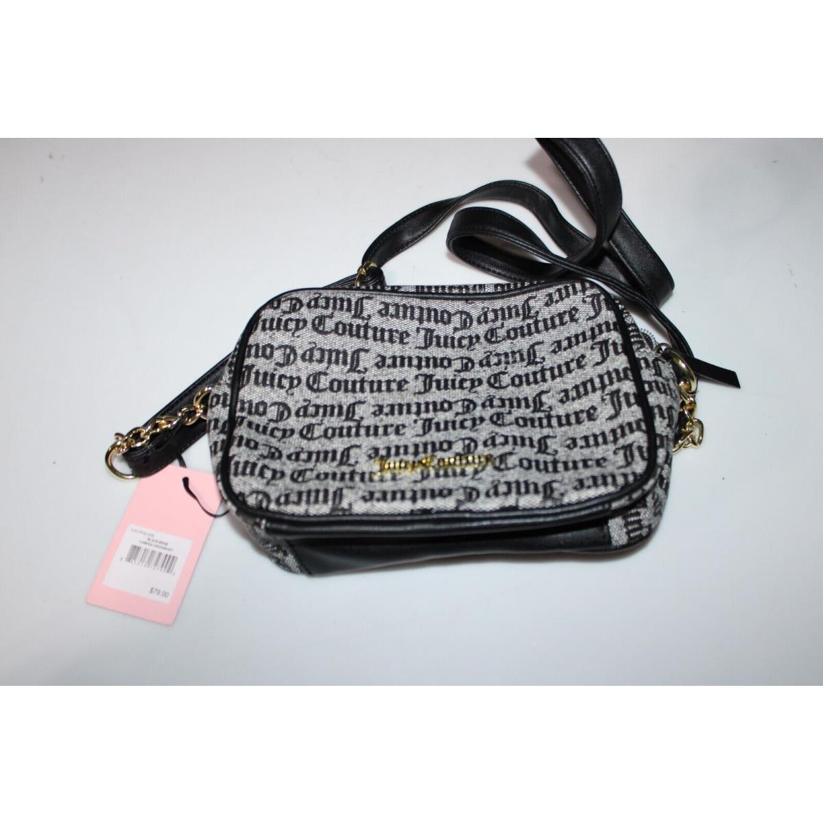 Juicy Couture Bag Camera Crossbody Black Gray Logo