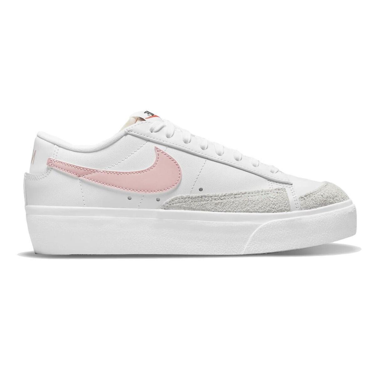 Nike Blazer Low Platform Size 6.5 White Pink Glaze Womens Shoe DJ0292-103 - White