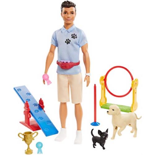 Ken Dog Trainer Playset with Doll 2 Dog Figures Hoop Ring Balance Bar Bar 2