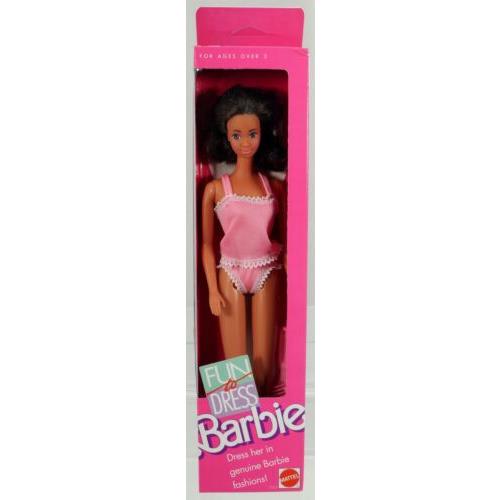 Fun to Dress Hispanic Barbie Doll 7373 Never Removed From Box 1989 Mattel Inc