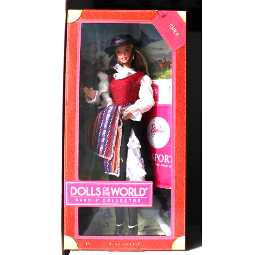 Barbie Passport Dolls of The World Chile Pink Label W3494