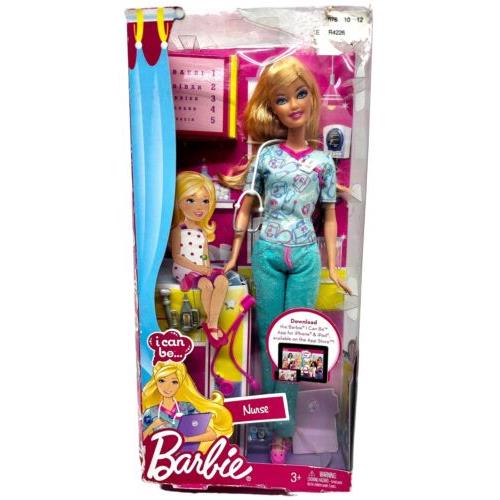 2011 I Can Be Nurse Barbie Doll Nrfb Rare W3737 M