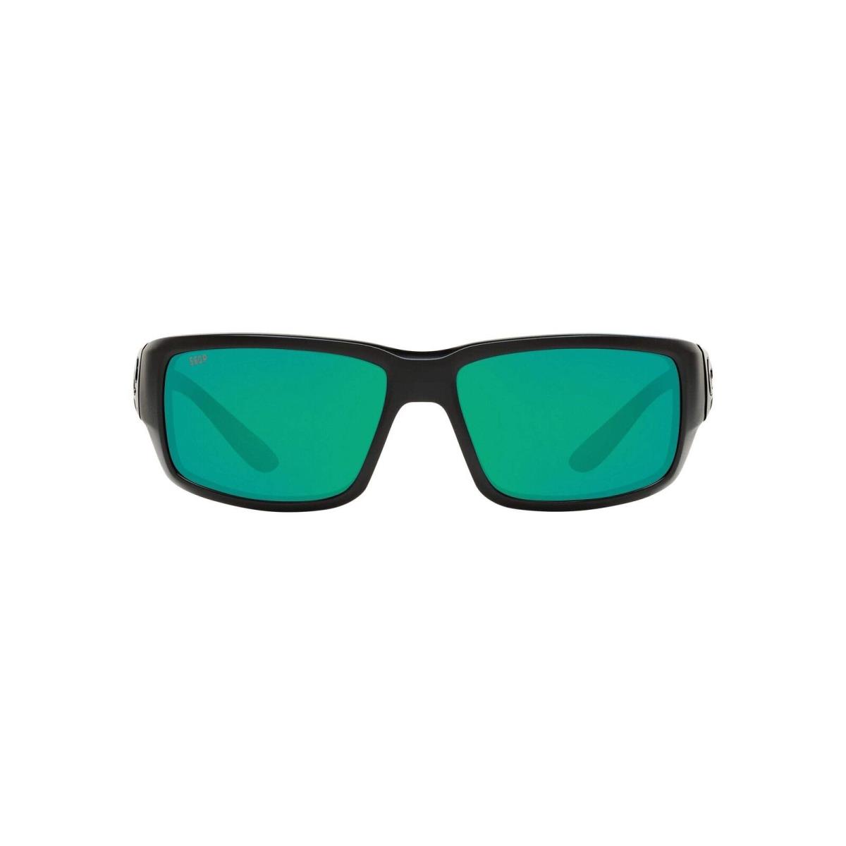 TF01OGMP Mens Costa Fantail Polarized Sunglasses - Frame: Black, Lens: Green