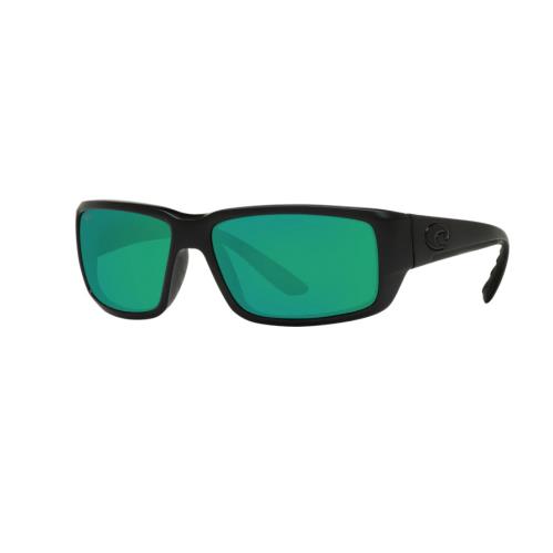 Costa Del Mar Fantail Blackout Frame Green Mirror 580P Plastic Polarized Lens - Frame: Black, Lens: Green