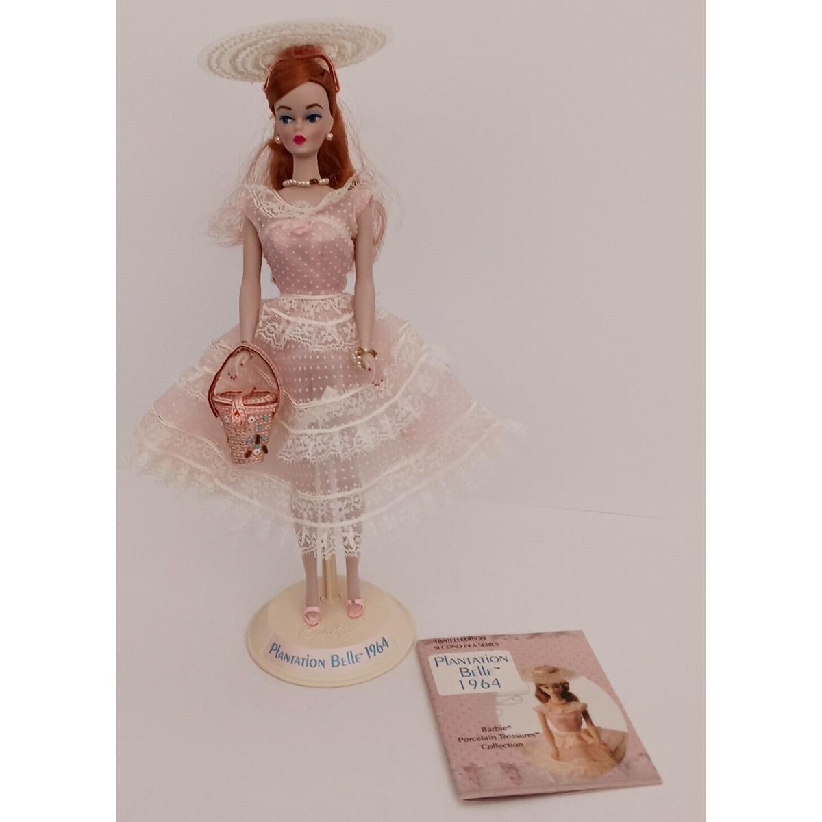 1991 Mattel 7526 Barbie Plantation Belle 1964 Porcelain Timeless Treasures Doll