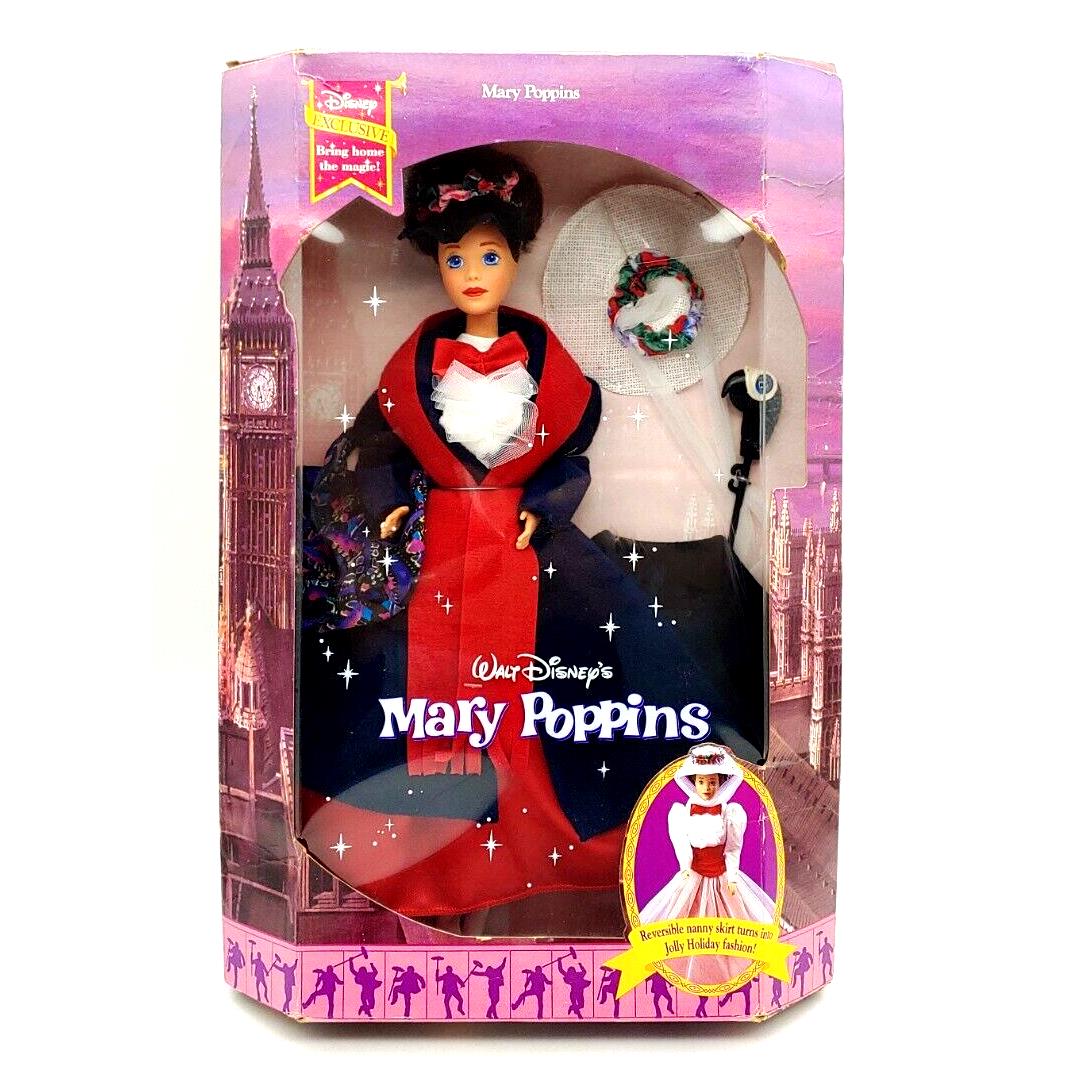 Vintage 1993 Mattel Disney Exclusive Mary Poppins 11 Doll Reversible Skirt