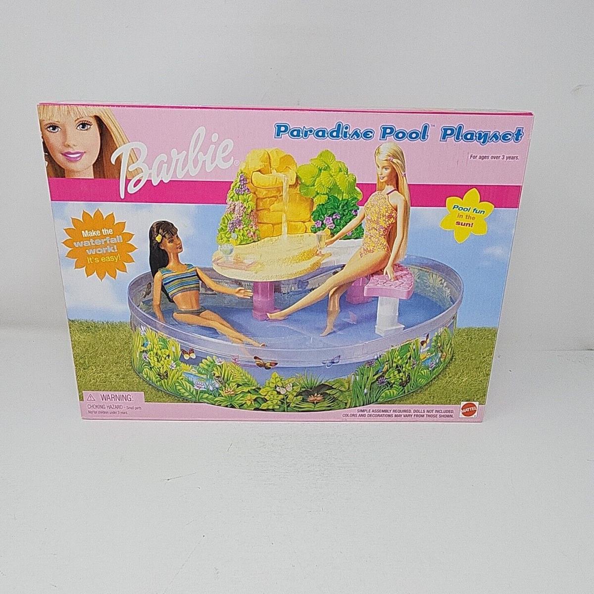 Vintage 2000 Barbie Paradise Pool Playset Mattel 88714