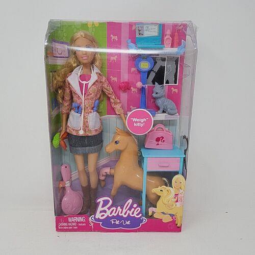 Barbie I Can Be A Pet Vet with Horse Cat 2008 Mattel N8412