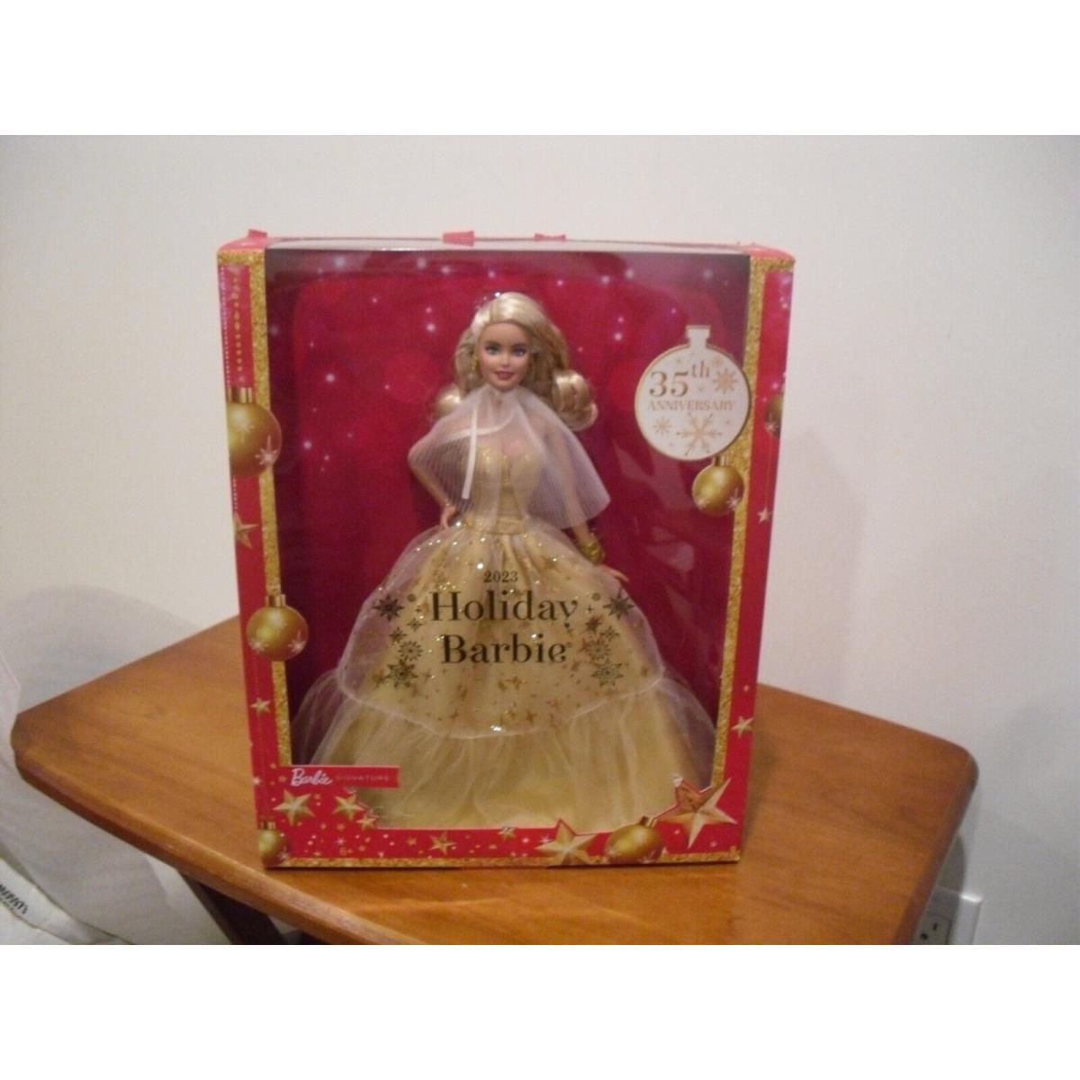 Barbie 2023 Holiday Doll Blonde 35th Anniversary