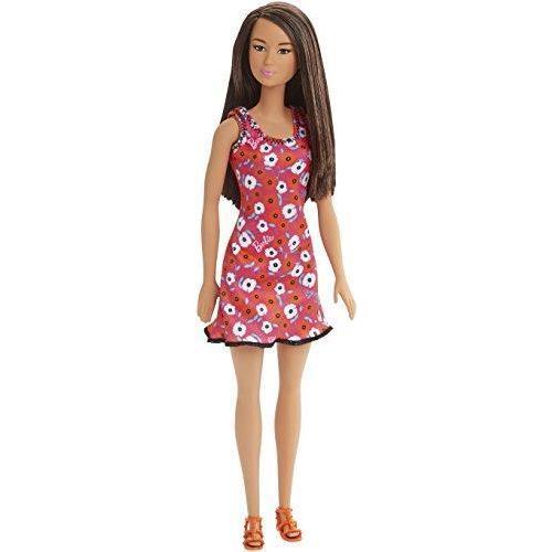 Barbie Doll Floral Fashion Red Background Flowered Barbie Dress 2017 Mattel New3