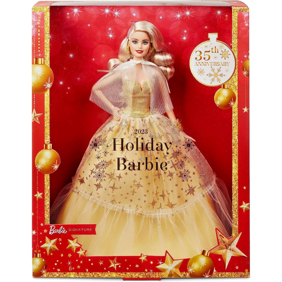 2023 Holiday Barbie Signature Doll 35th Anniversary Blonde Hair