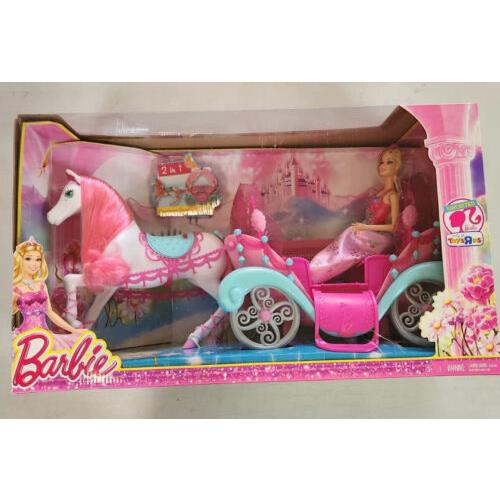 Barbie Doll Horse Carriage Opens Closes 2013 Mattel Toys R Us CDB30