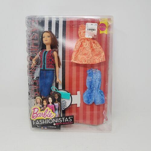 2016 Barbie Fashionistas Pretty in Paisley Petite Doll 41 Mattel DTF04