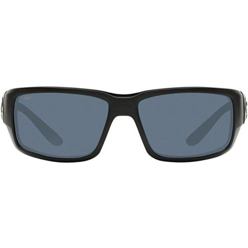 Costa Del Mar Mens Fantail 580P Polarized Rectangular Sunglasses Black/grey 59mm