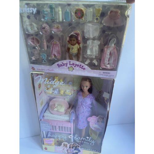 Happy Family Pregnant Midge Barbie Doll Krissy Layette