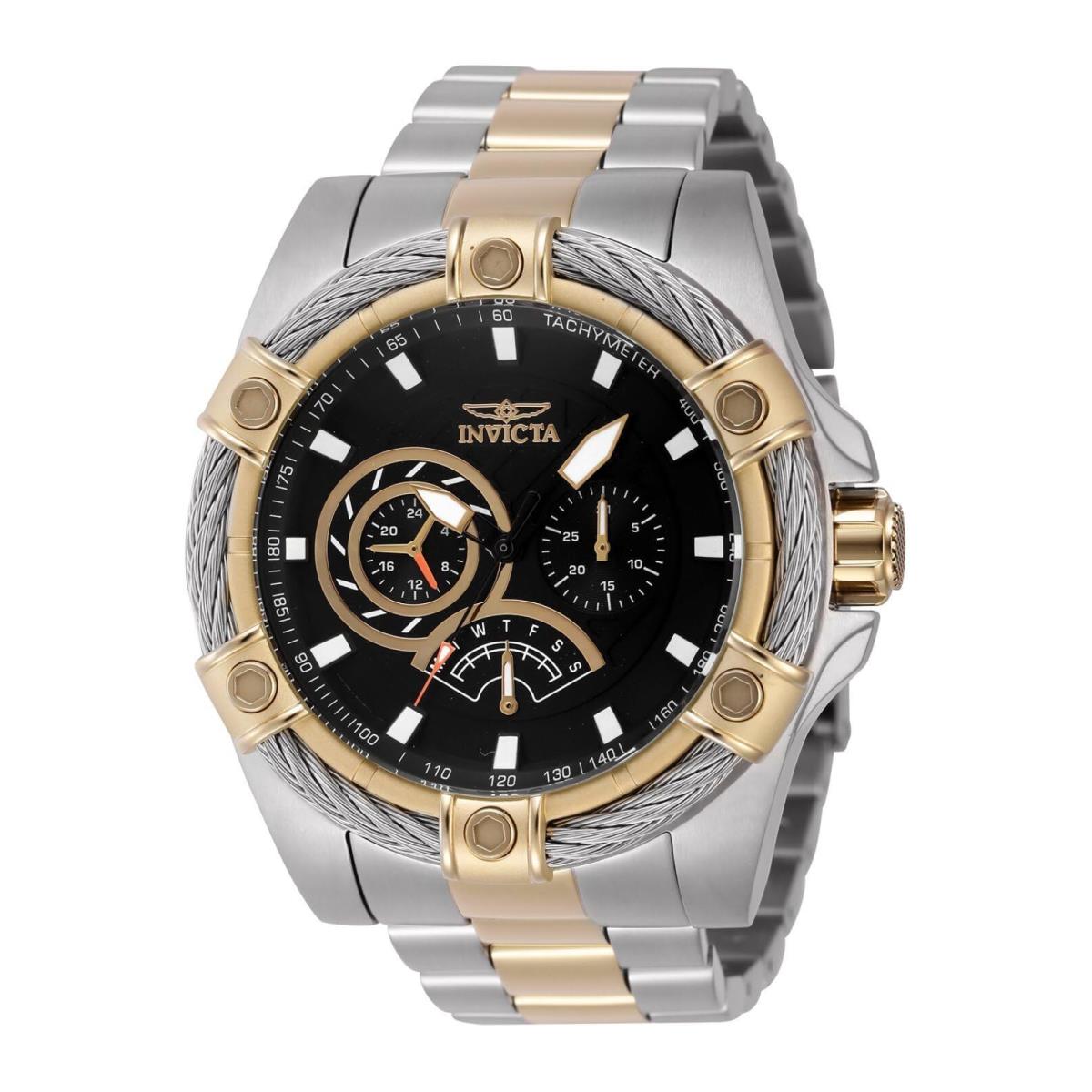 Invicta Men`s Bolt 52mm Stainless Steel Quartz Watch Two Tone Model: 46871 - Two Tone