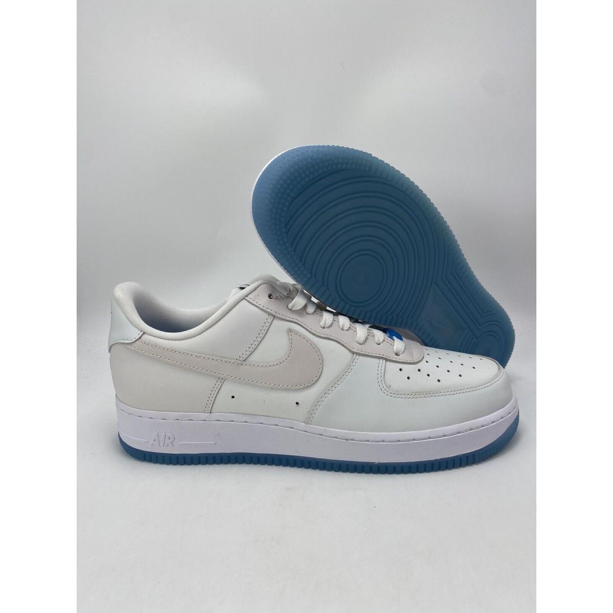 Nike Air Force 1 Low UV Reactive White DA8301-100 Women`s Size 12.5 B-grade - White/University Blue-Black