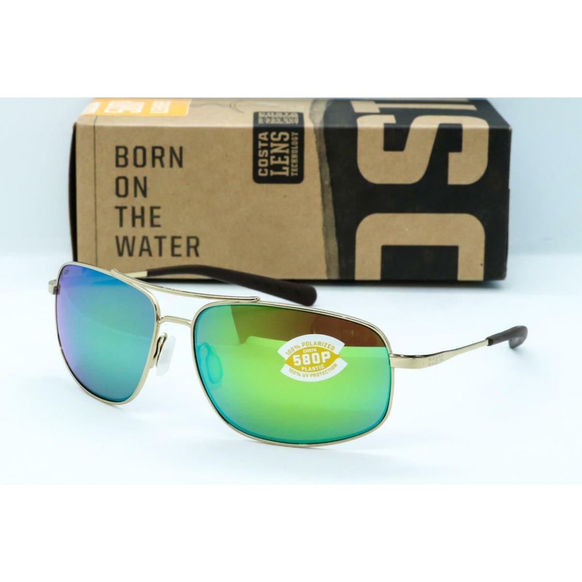 Costa Del Mar Shipmaster Sunglasses Gold Frame / Green Mirror 580P Polarized