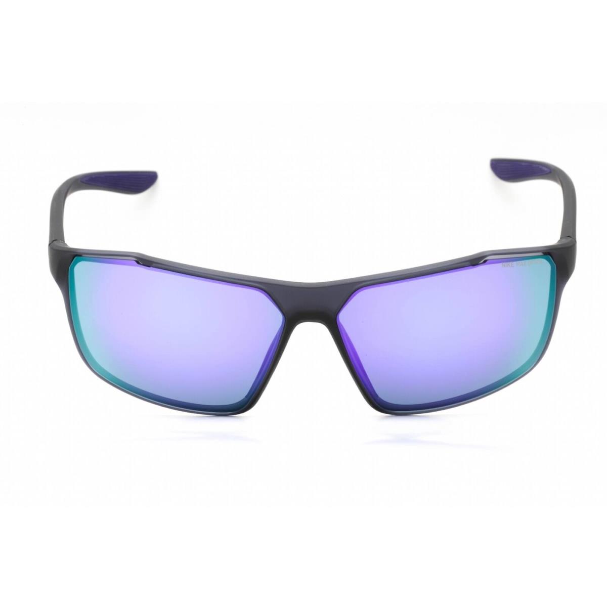 Nike Unisex Sunglasses Matte Gridiron Plastic Frame Nike Windstorm M CW4672 015 - Frame: Matte Gridiron, Lens: Violet Mirror