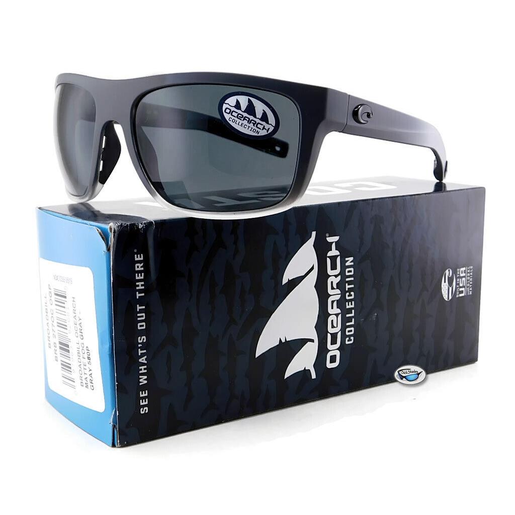 Costa Del Mar Broadbill Polarized Sunglasses Ocearch Matte Fog / 580P Gray