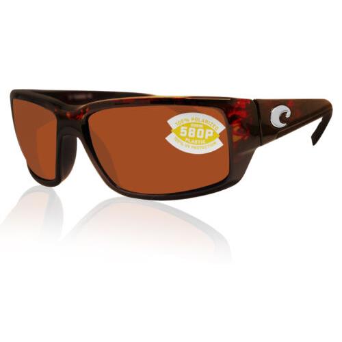 Costa Del Mar Sunglasses Fantail Tortoise Copper 580 Plastic Polarized Lens - Tortoise Frame, Copper Lens