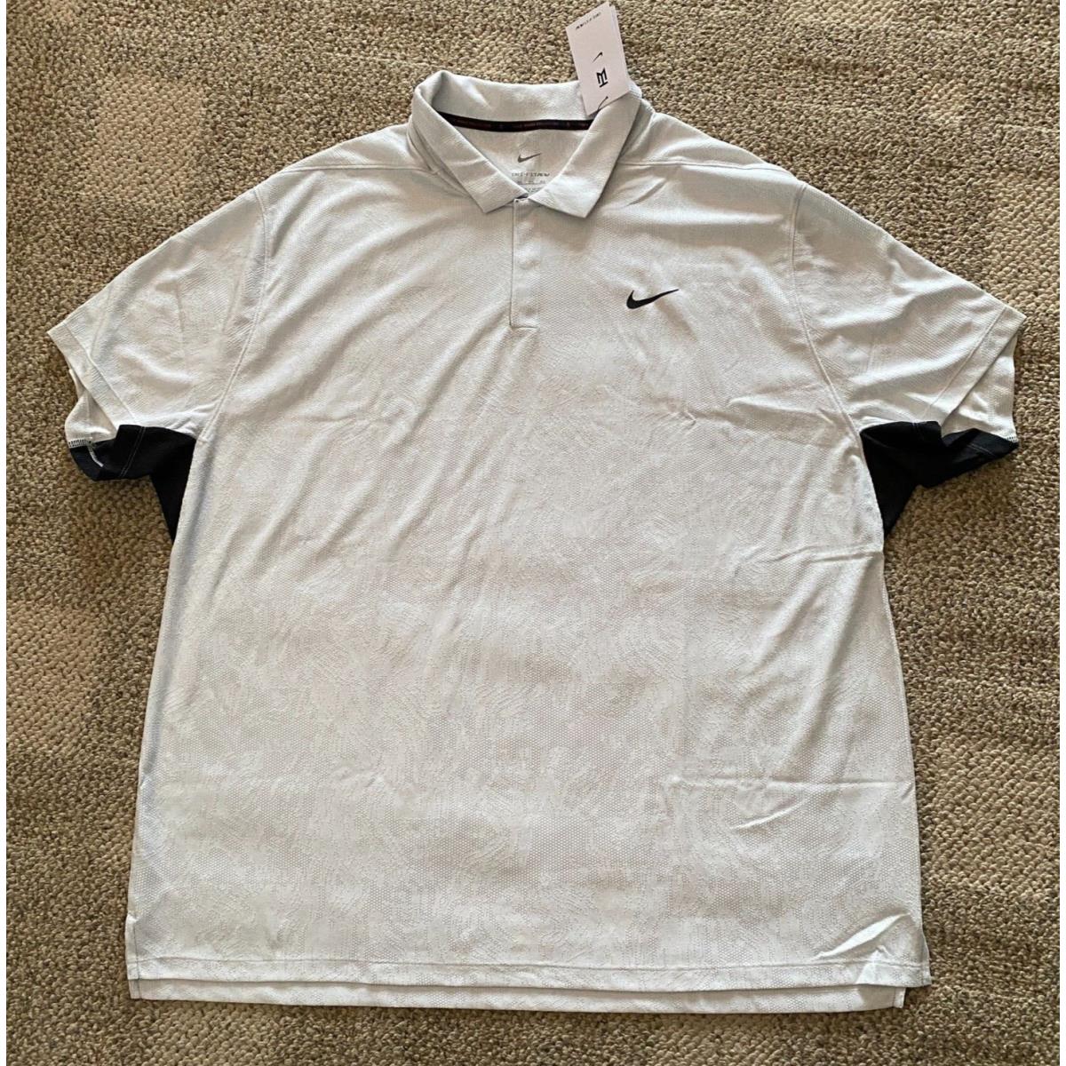 Nike Adv Tiger Woods Golf Shirt Dri-fit DH0711 White Mens Size 3XL
