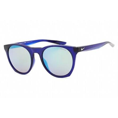 Nike Essential Horizon 19 M EV1216 413 Sunglasses Blue Frame Silver Mirror