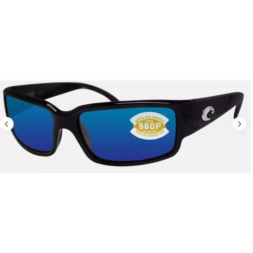 Costa Del Mar Caballito Black Frame Blue Mirror 580P Plastic Polarized CL11OBMP - Frame: Black, Lens: Blue Mirror