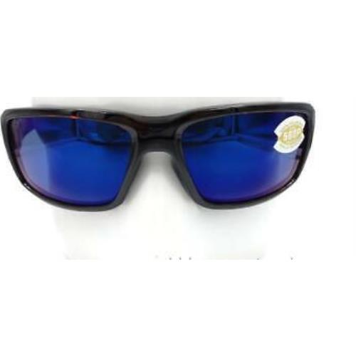 Costa Del Mar Fantail Shiny Tortoise Blue Mirror 580P Sunglasses TF 10 Obmp - Frame: , Lens: Blue