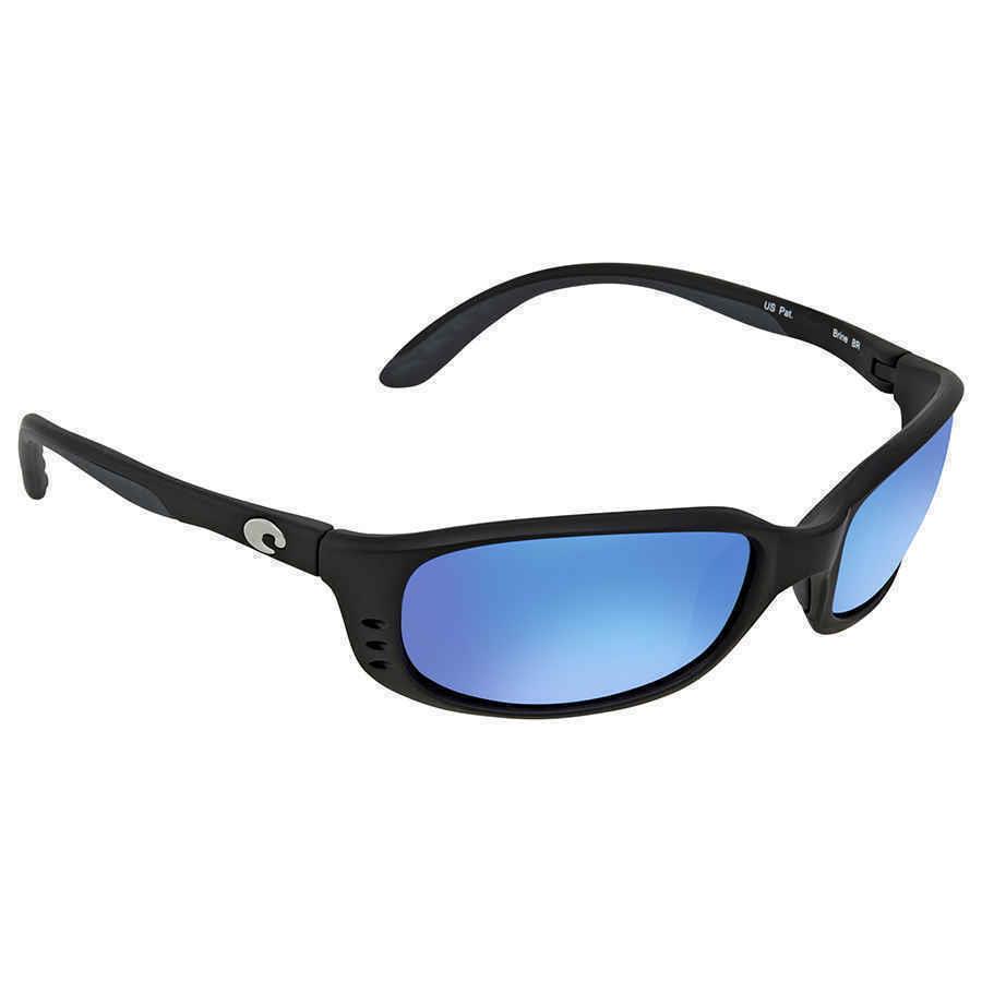 Costa Del Mar BR11OBMGLP Polarized Brine Black Blue Mirror 580G Sunglasses