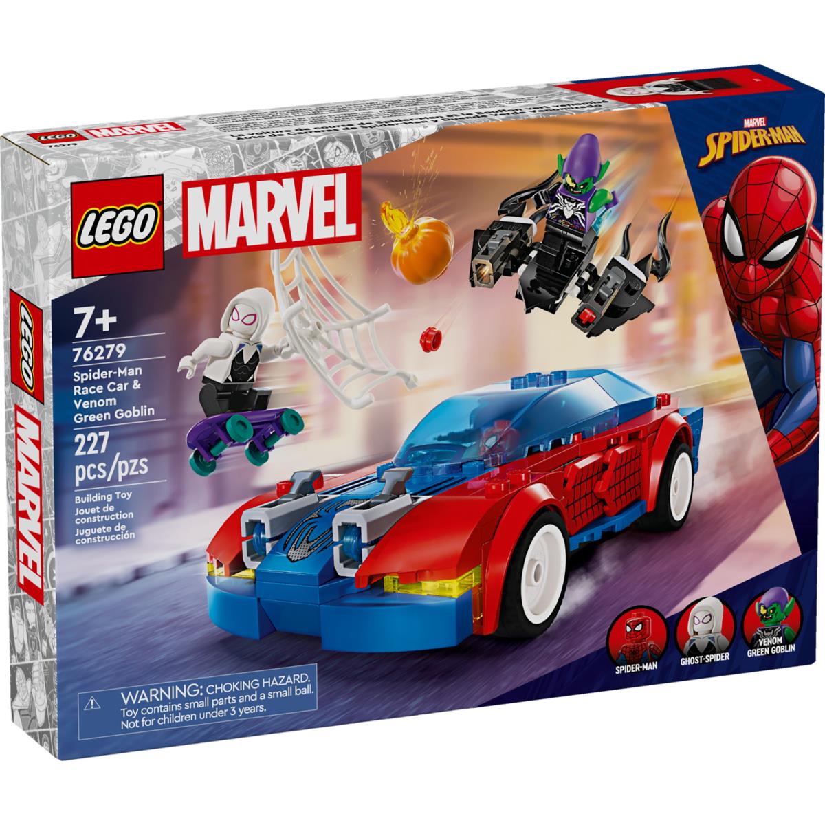 Lego Marvel Spider-man Race Car Venom Green Goblin 76279 Building Toy Set