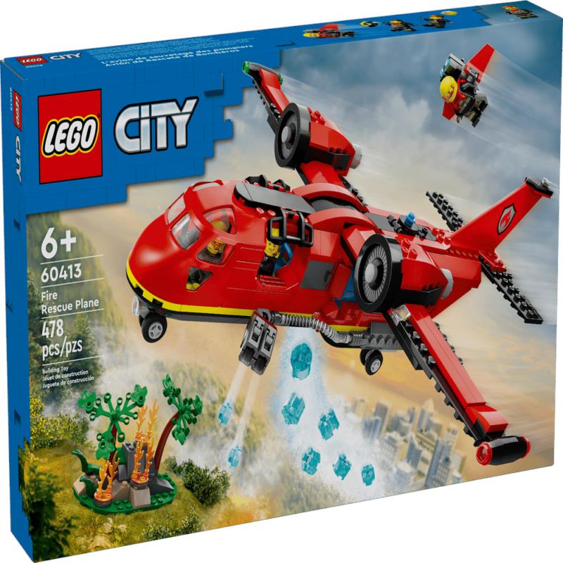 Lego City Fire Rescue Plane 60413 Building Toy Set Gift