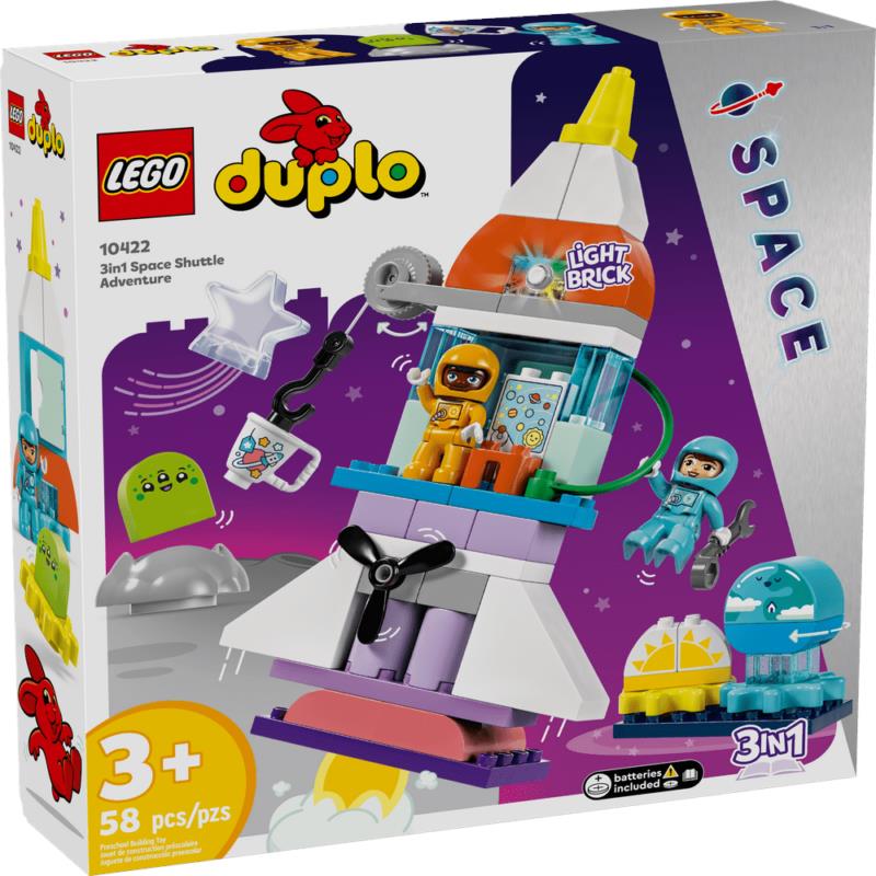Lego Duplo 3 in 1 Space Shuttle Adventure Rocket Ship 10422 Building Toy Set